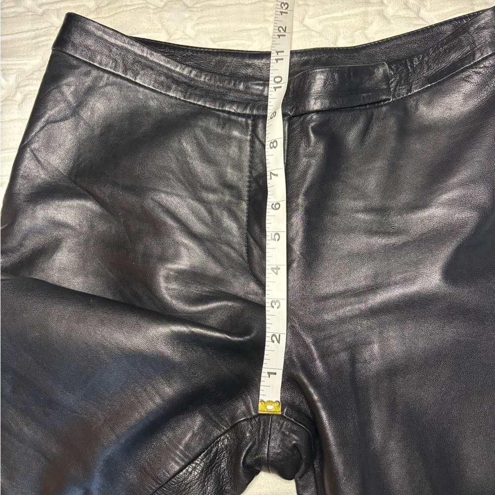 Clothes by Revue Vintage Genuine Lamb Leather Straight Leg Motorcycle Black 8 - Picture 10 of 11